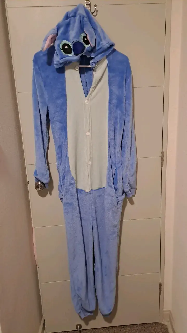 Pijama Entero Azul con Capucha de Personaje - 1