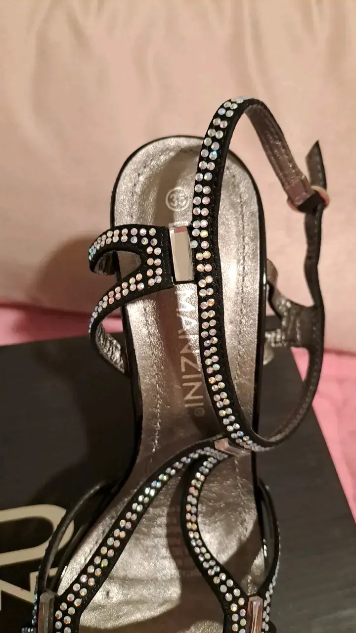 Sandalias de tacón alto con brillantes Ed Mavazin - 4