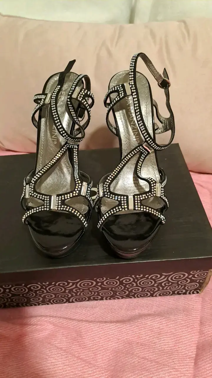 Sandalias de tacón alto con brillantes Ed Mavazin - 5