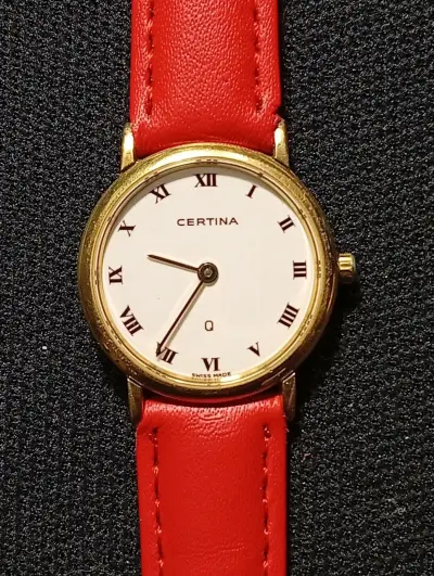 Reloj Certina de pulsera con correa roja - miniatura 1