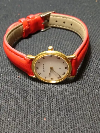 Reloj Certina de pulsera con correa roja - miniatura 4