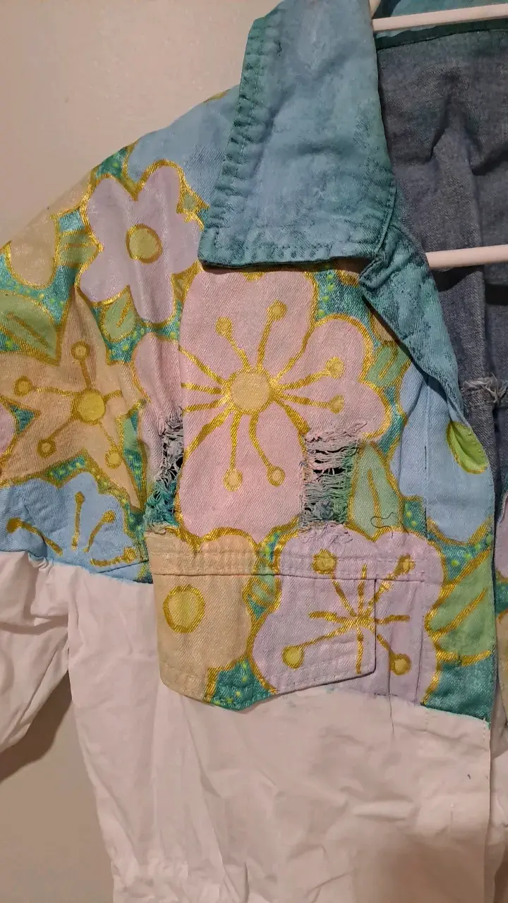 Chaqueta de mujer con diseño floral y bordado - 2