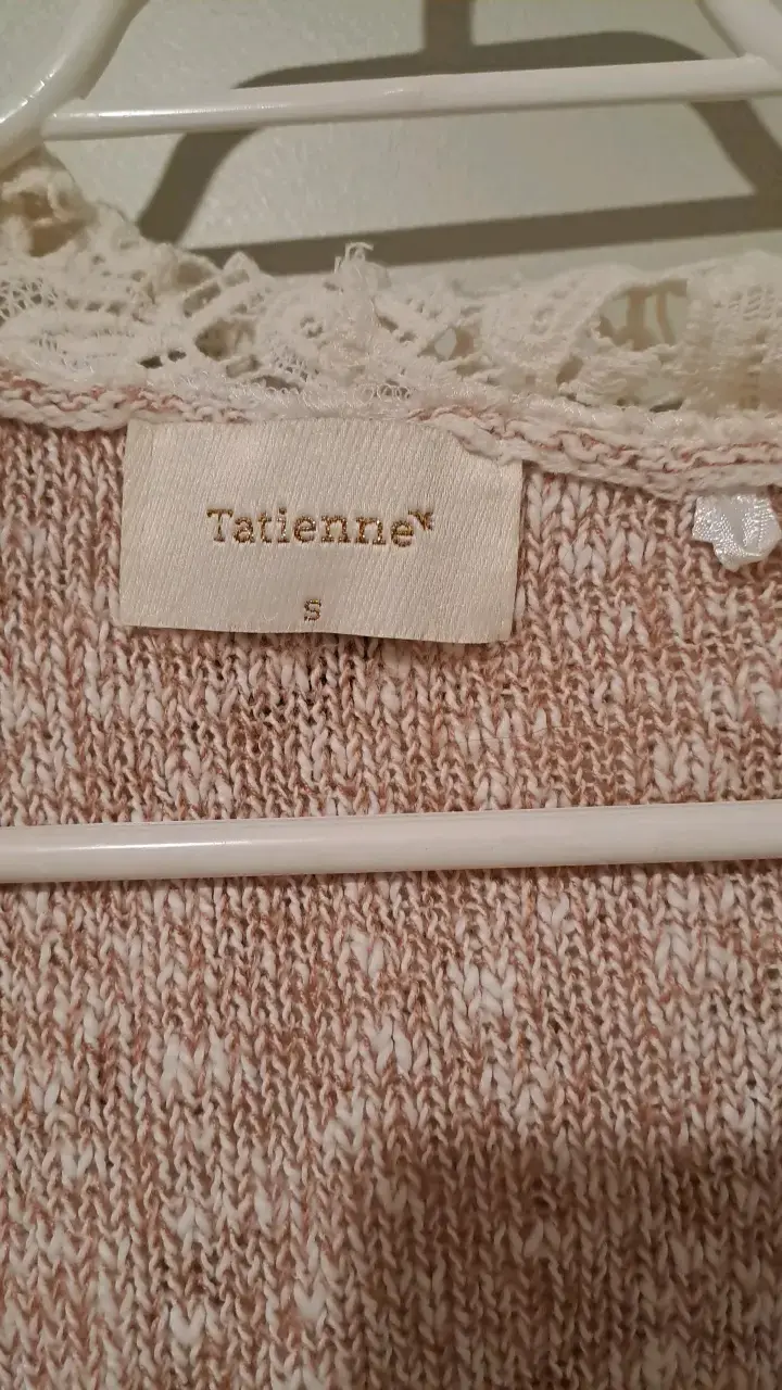 Cardigan de punto beige con encaje Tatienne - 2