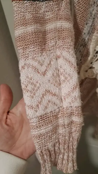 Cardigan de punto beige con encaje Tatienne - miniatura 4