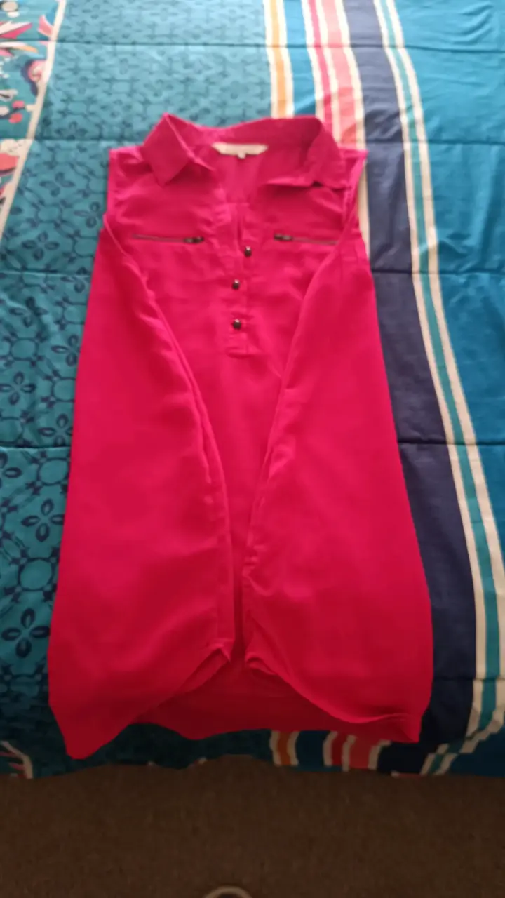 Blusa sin mangas fucsia Extralindas - 2