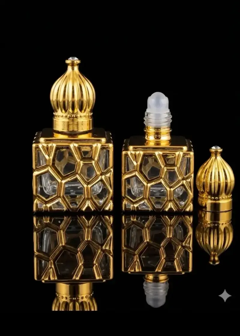 Set frasco árabe dorado perfume decorativos - 6