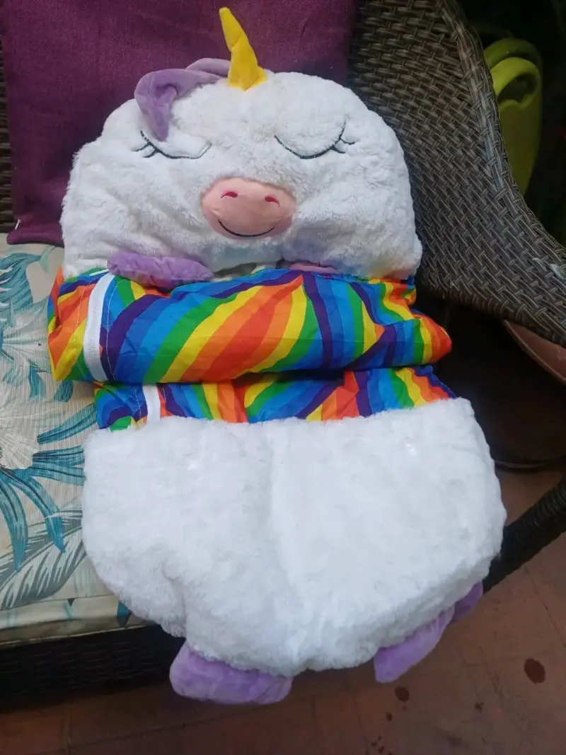 Saco de dormir infantil unicornio arcoíris - 1