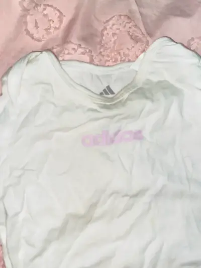 Conjunto de bebé Adidas rosa y blanco 6M - miniatura 3