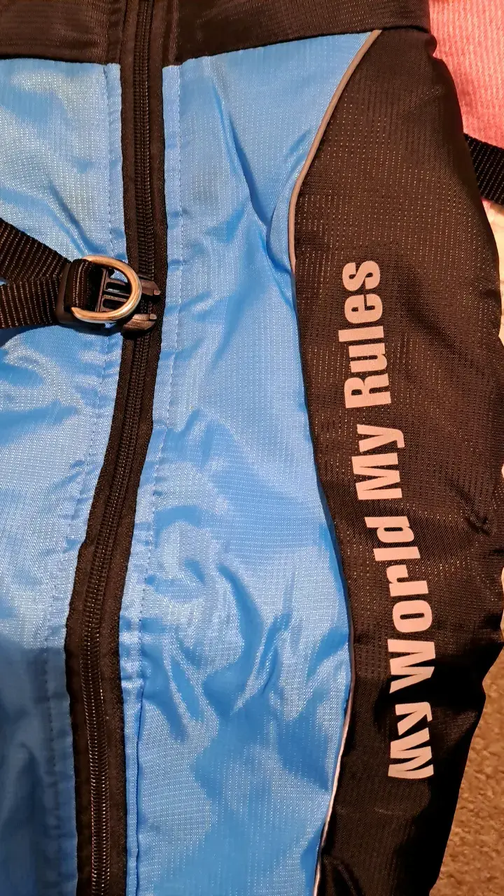 Chaqueta de invierno para perro azul y negro - 2