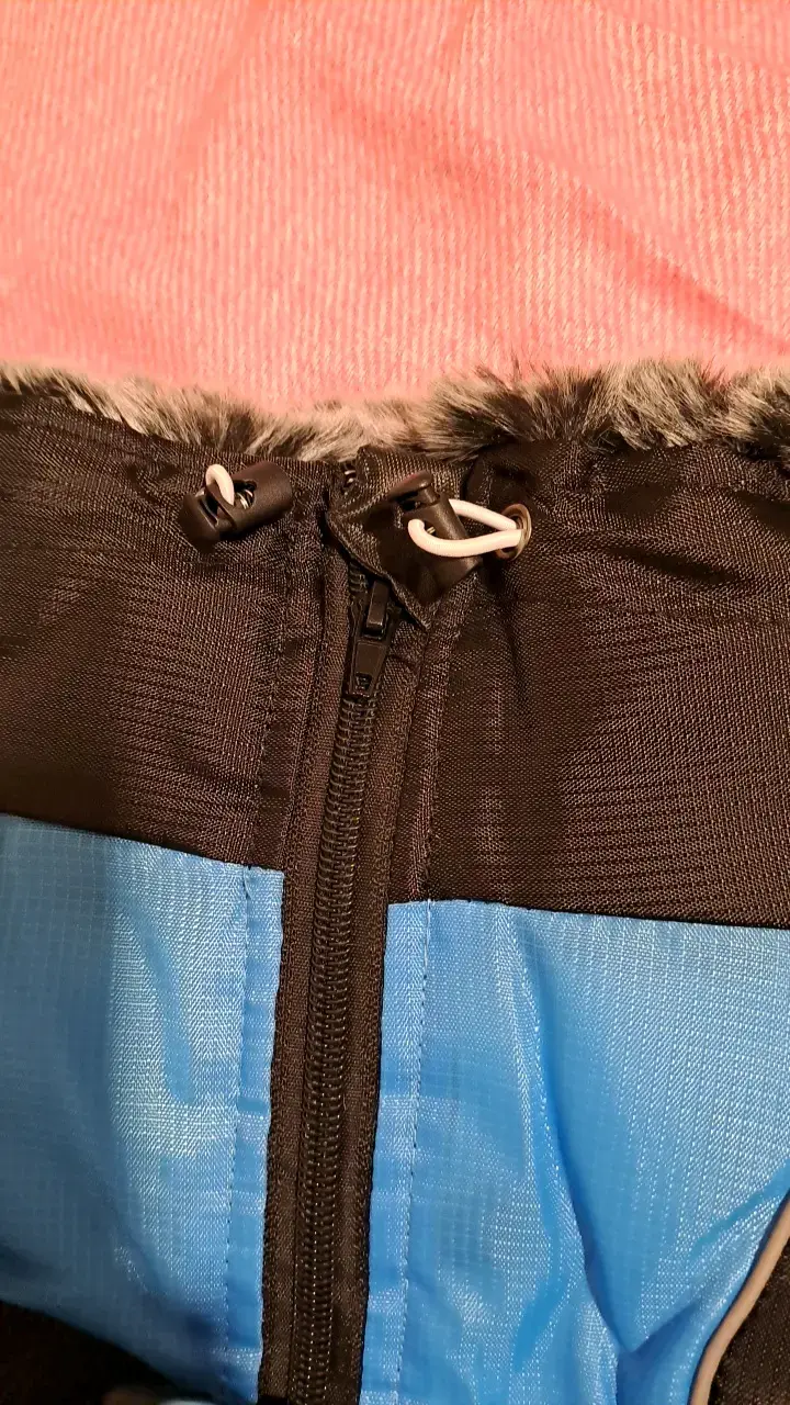 Chaqueta de invierno para perro azul y negro - 3