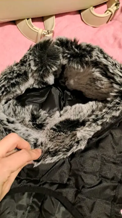 Chaqueta de invierno para perro azul y negro - miniatura 5