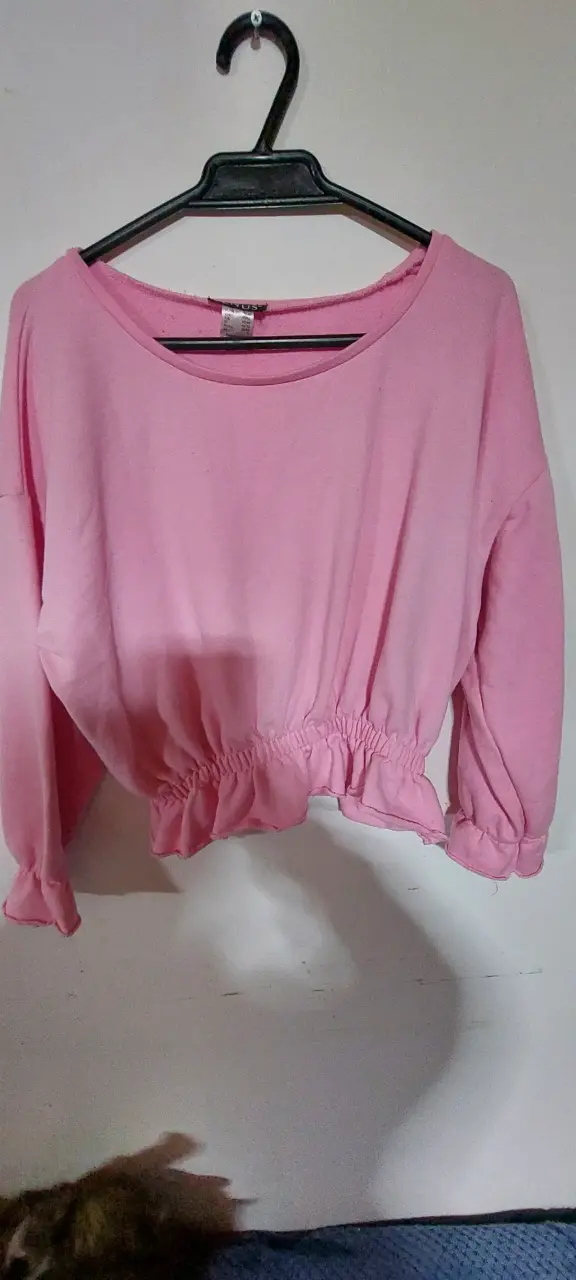 Polerón rosa con ajuste elástico - 1