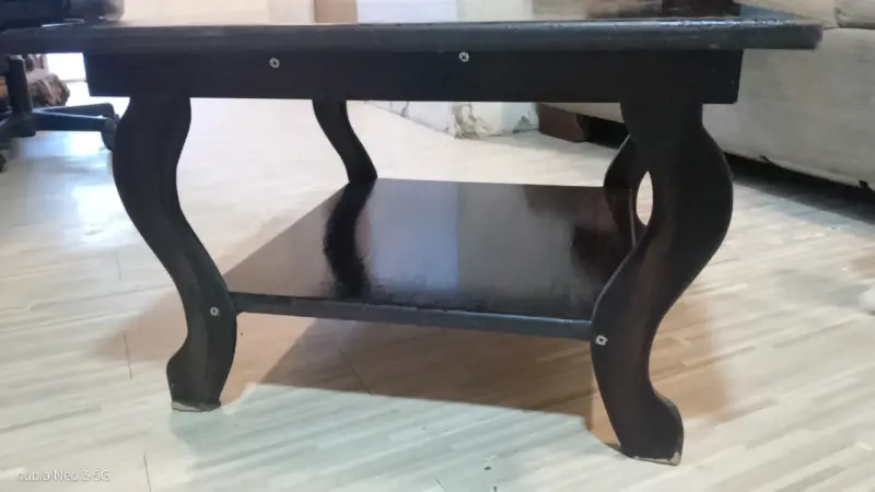 Mesa de Centro de Madera Oscura - 3