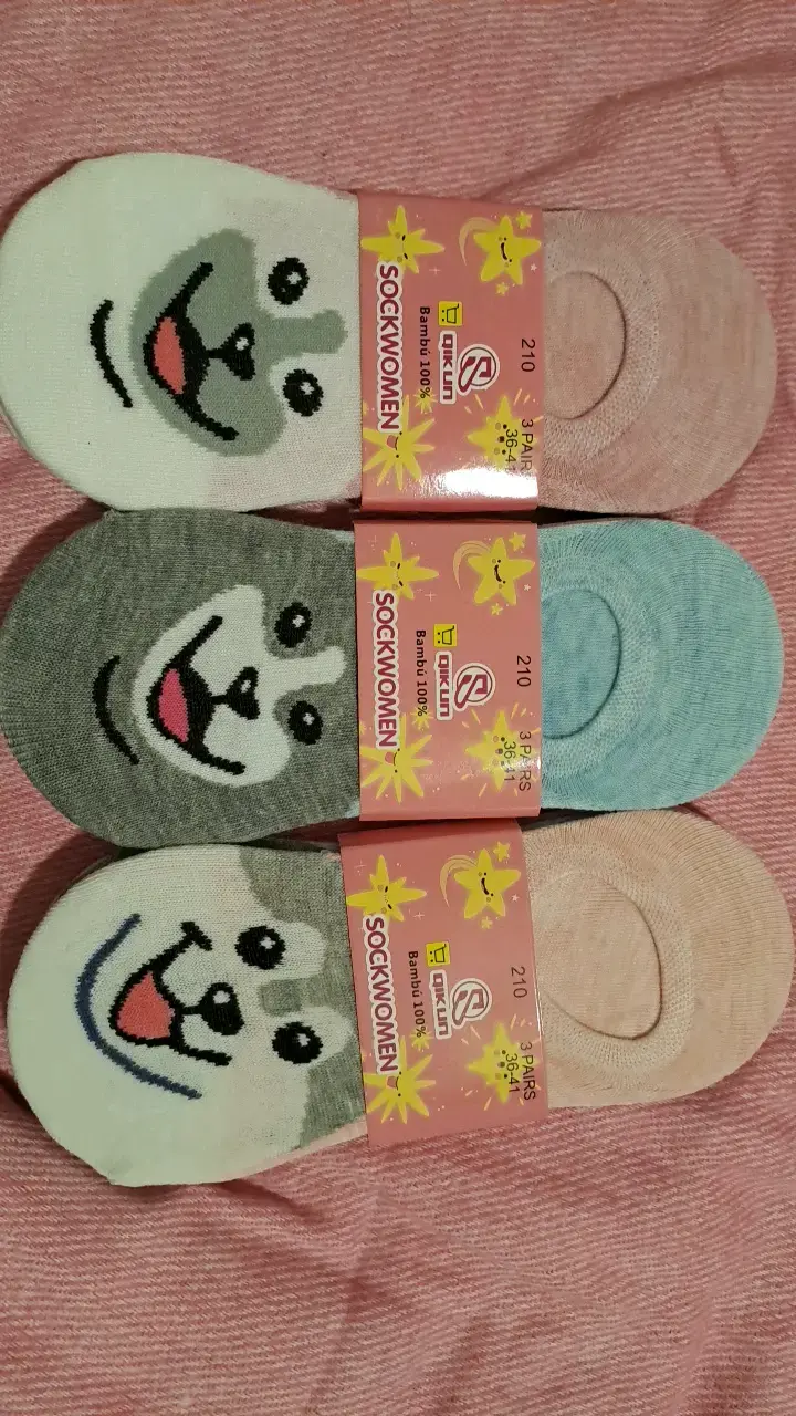 3 Pack de Calcetines Bambú para Mujer con Diseño - 1