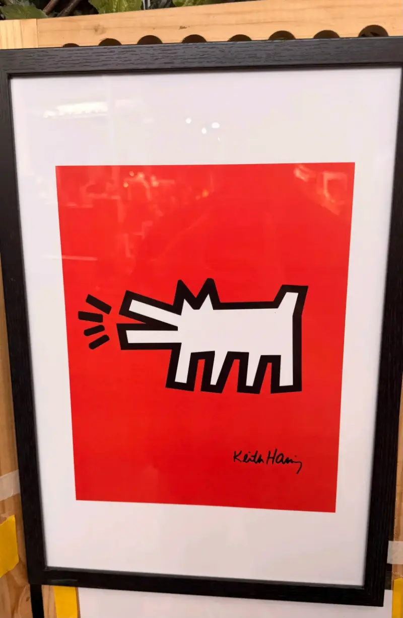 Cuadro vanguardista ,Perro artista Keith Haring. - 1