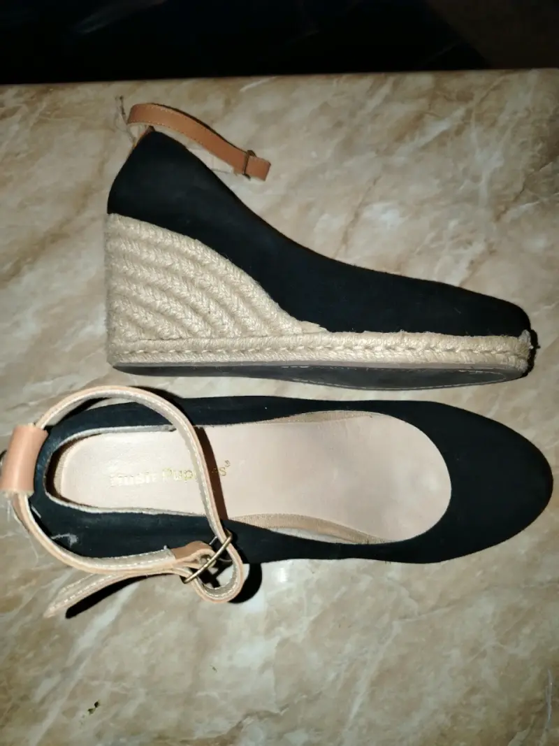 Zapatos de cuña negros con correa hush puppies - 1
