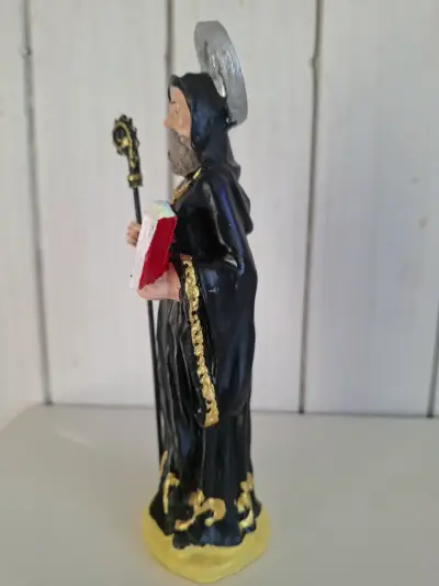 Figura de San Benito 20 cm en resina decorativa - miniatura 2