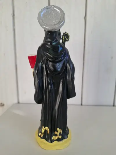 Figura de San Benito 20 cm en resina decorativa - miniatura 3