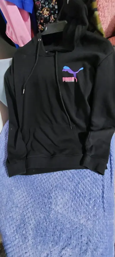Polerón con capucha negro Puma unisex - miniatura 3