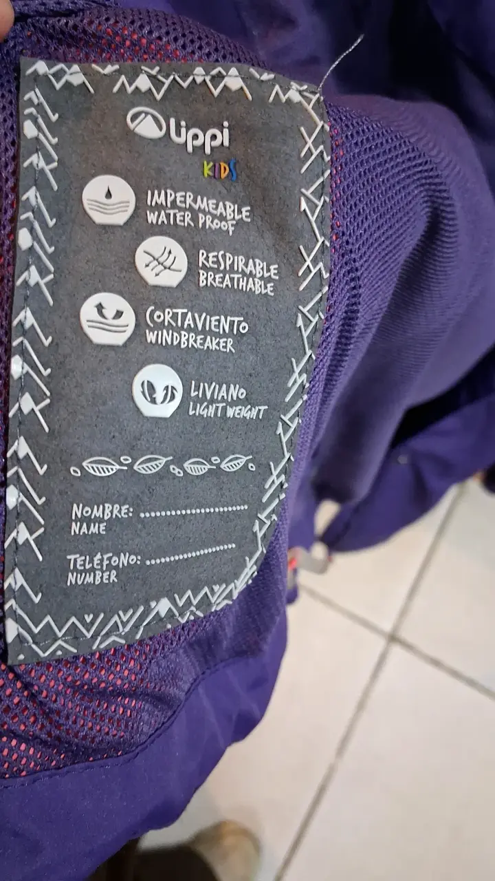 Chaqueta impermeable cortaviento para niños Uppii - 4