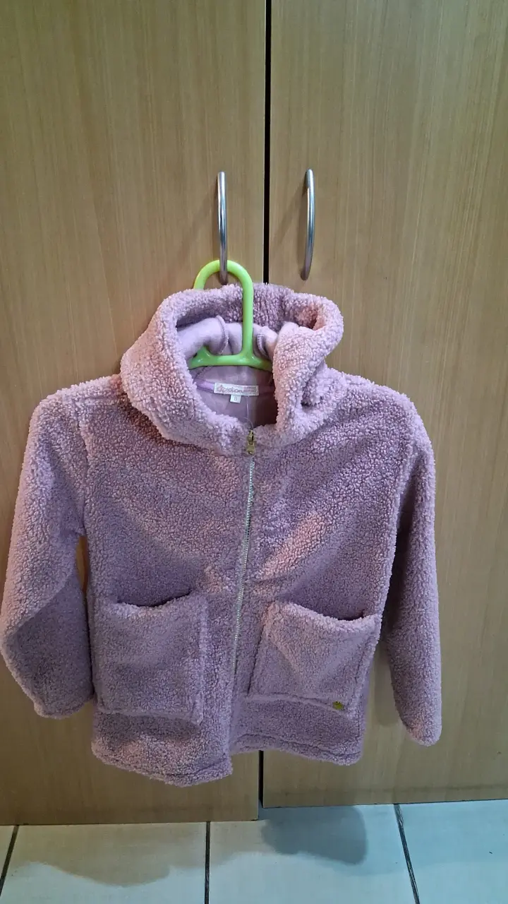 Chaqueta de lana para niña color lila - 1