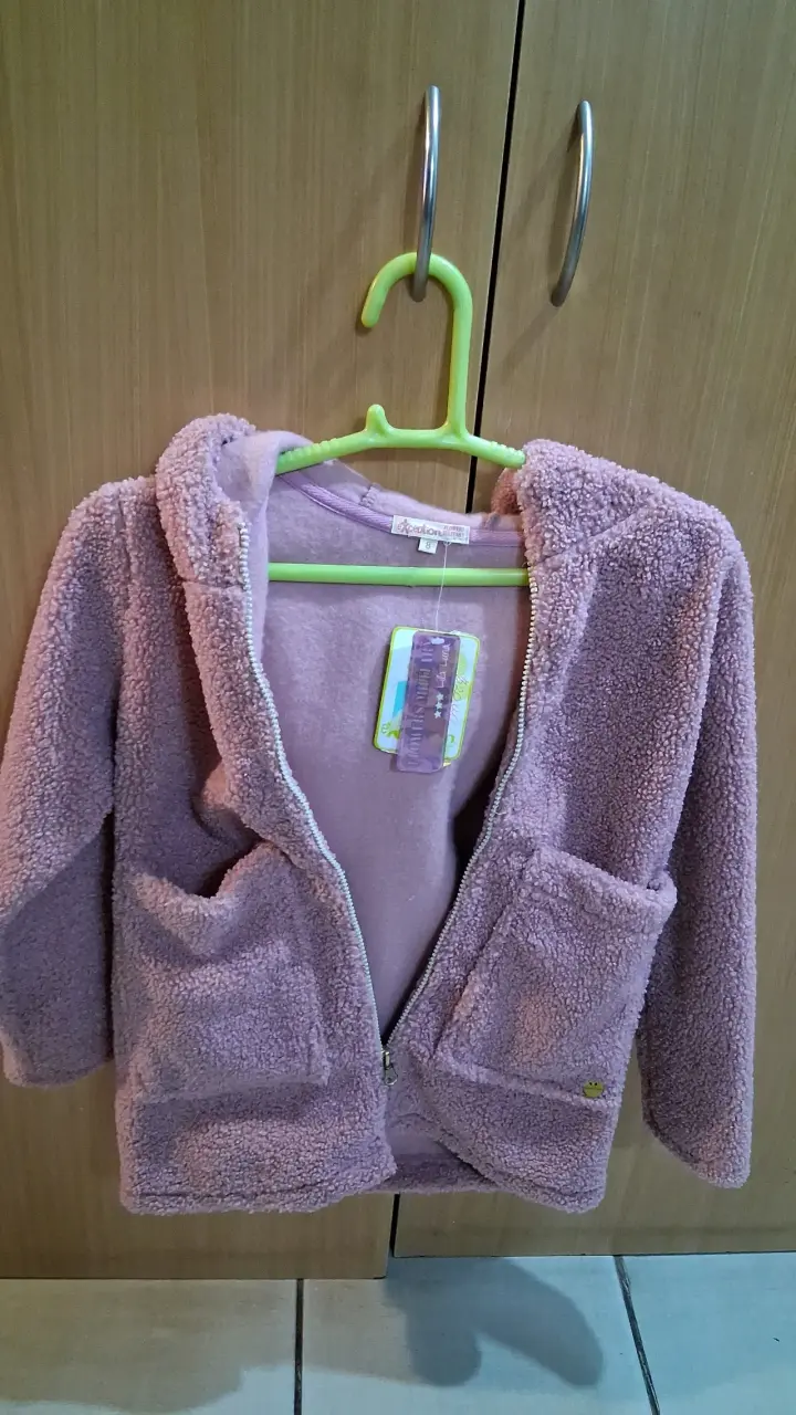 Chaqueta de lana para niña color lila - 2