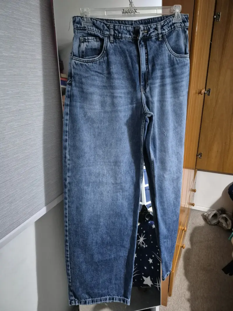 Jeans de mezclilla azul para mujer talla 38 - 2