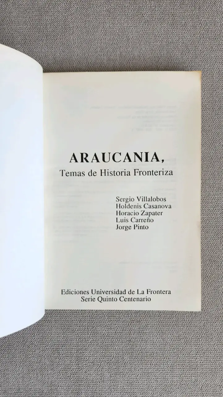 Libro Araucanía Temas de Historia Fronteriza - 3