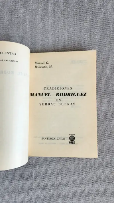 Libro Manuel Rodríguez en Yerbas Buenas de Manuel G. Balbontín - miniatura 2