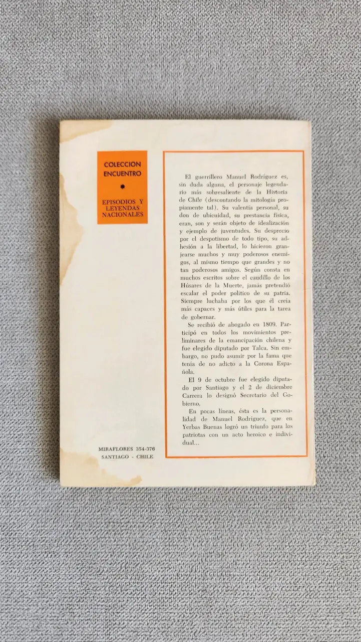 Libro Manuel Rodríguez en Yerbas Buenas de Manuel G. Balbontín - 4
