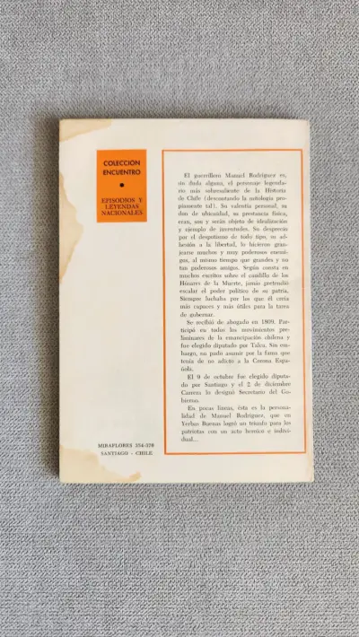 Libro Manuel Rodríguez en Yerbas Buenas de Manuel G. Balbontín - miniatura 4