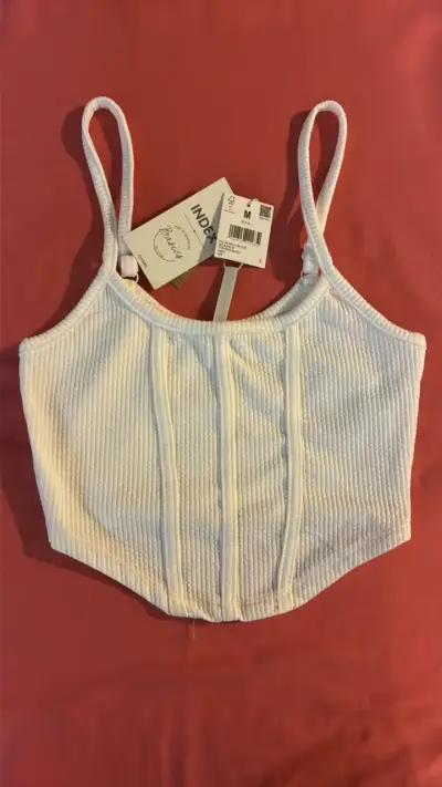 Top blanco de tirantes Index para mujer - miniatura 1