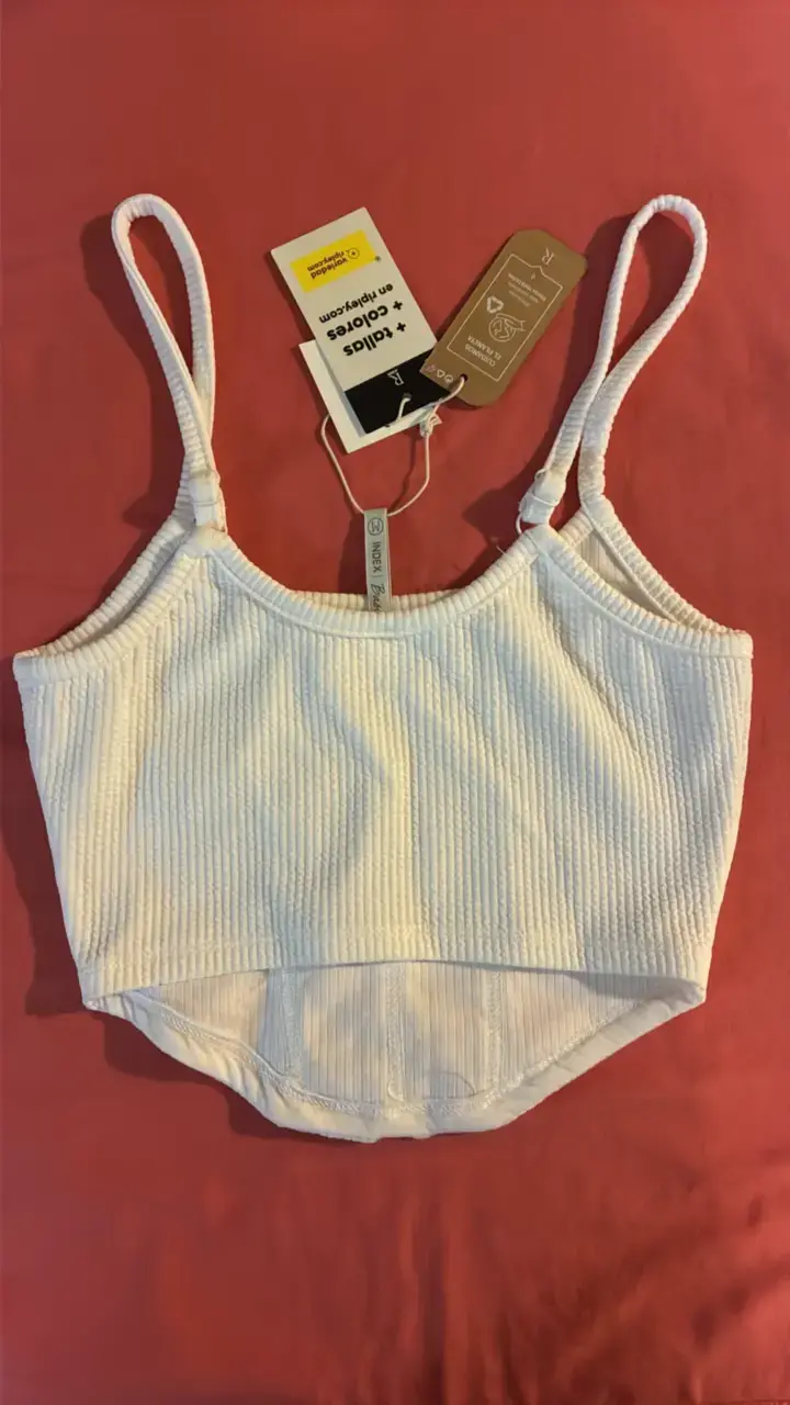 Top blanco de tirantes Index para mujer - 3