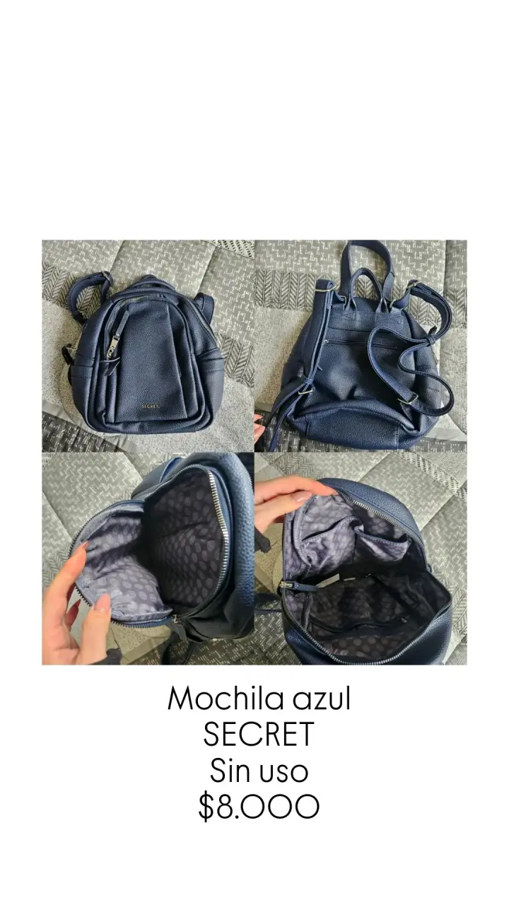 Mochila azul Secret sin uso