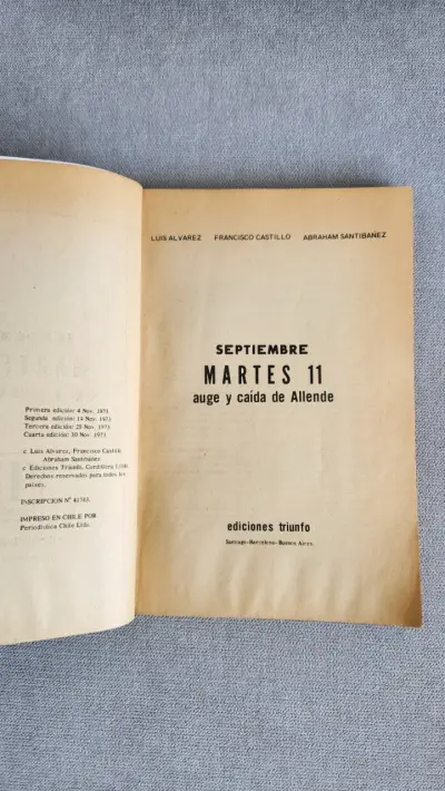 Libro Martes 11 Auge y Caída de Allende - miniatura 2