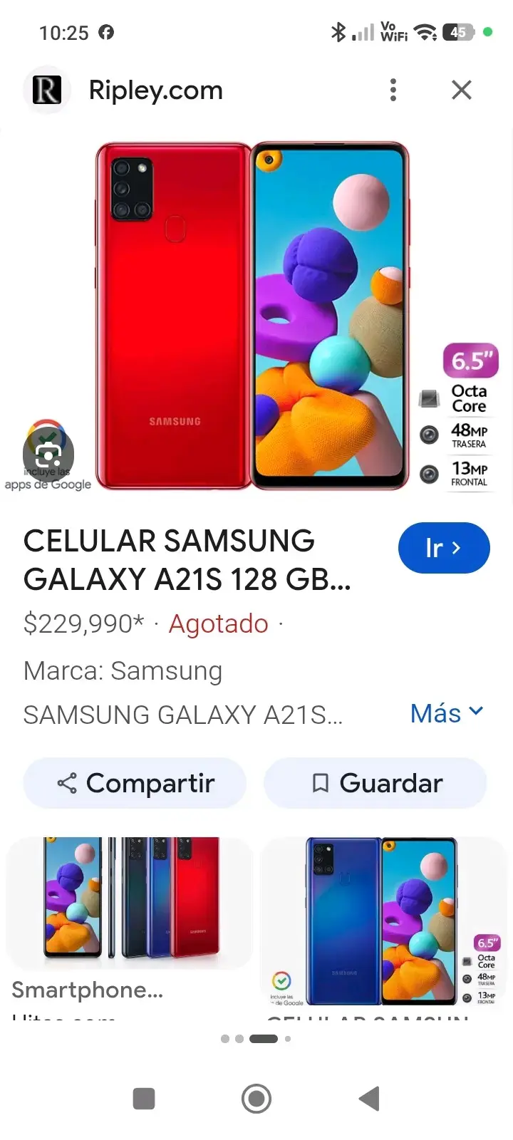 Samsung Galaxy A21s Rojo con Pantalla Dañada - 3