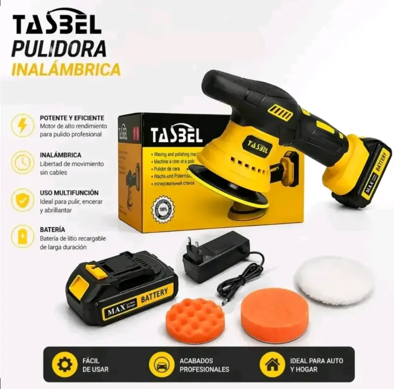 Pulidora inalámbrica Tasbel con batería recargable - 5