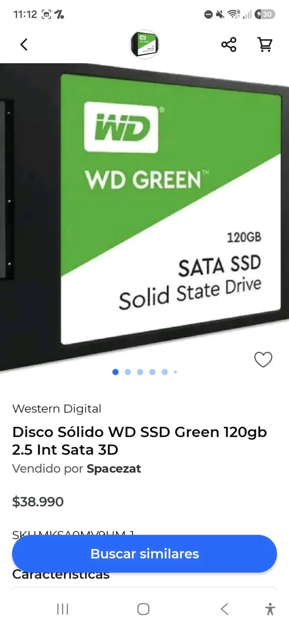 Disco Sólido WD Green 120GB SATA SSD - 3