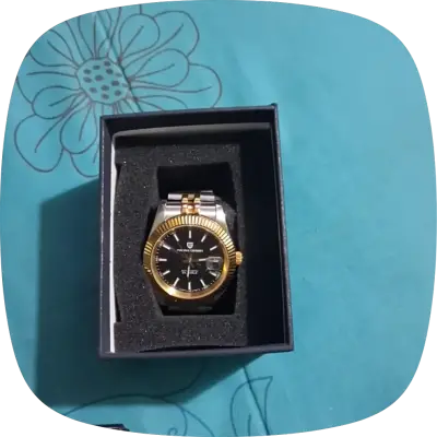 Reloj Pagani Design dorado y plateado - miniatura 1