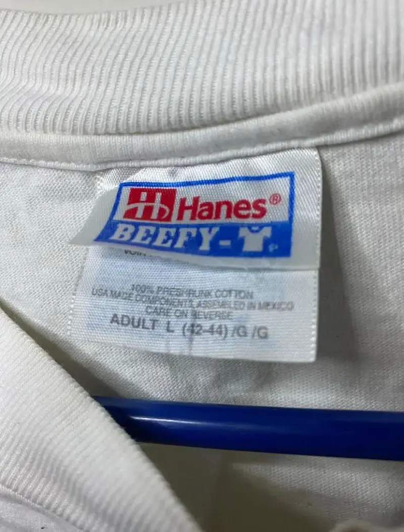 Polera Blanca Hanes Beefy-T - 3