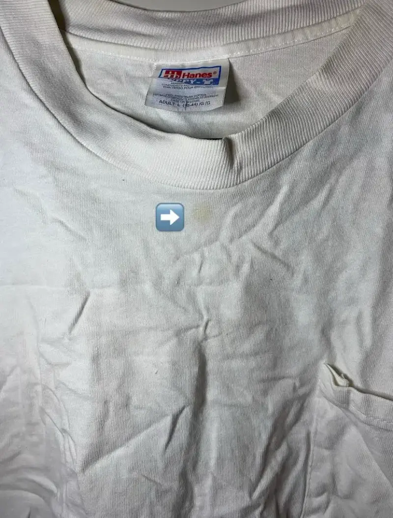 Polera Blanca Hanes Beefy-T - 4