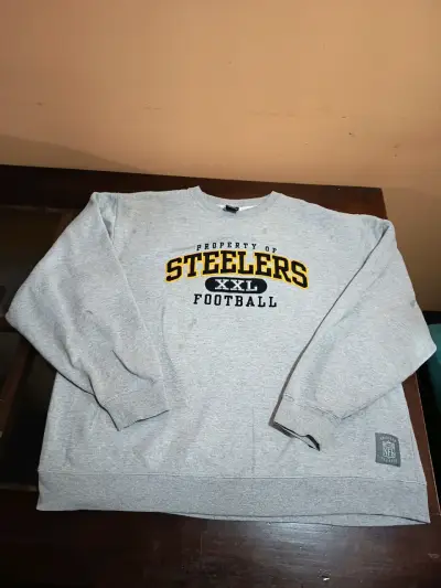 Polerón gris Steelers NFL talla XL - miniatura 1
