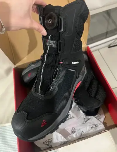 Botas de montaña impermeables Climber negras - miniatura 1