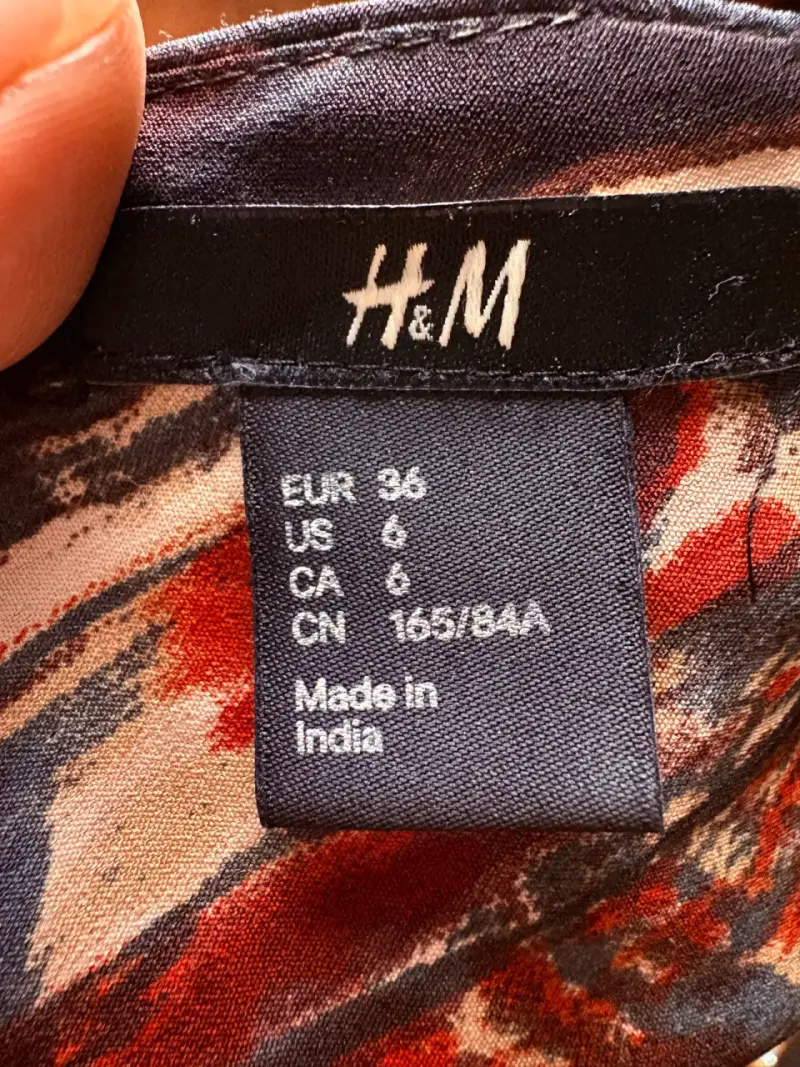 Vestido H&M midi asimétrico estampado talla 36 - 5