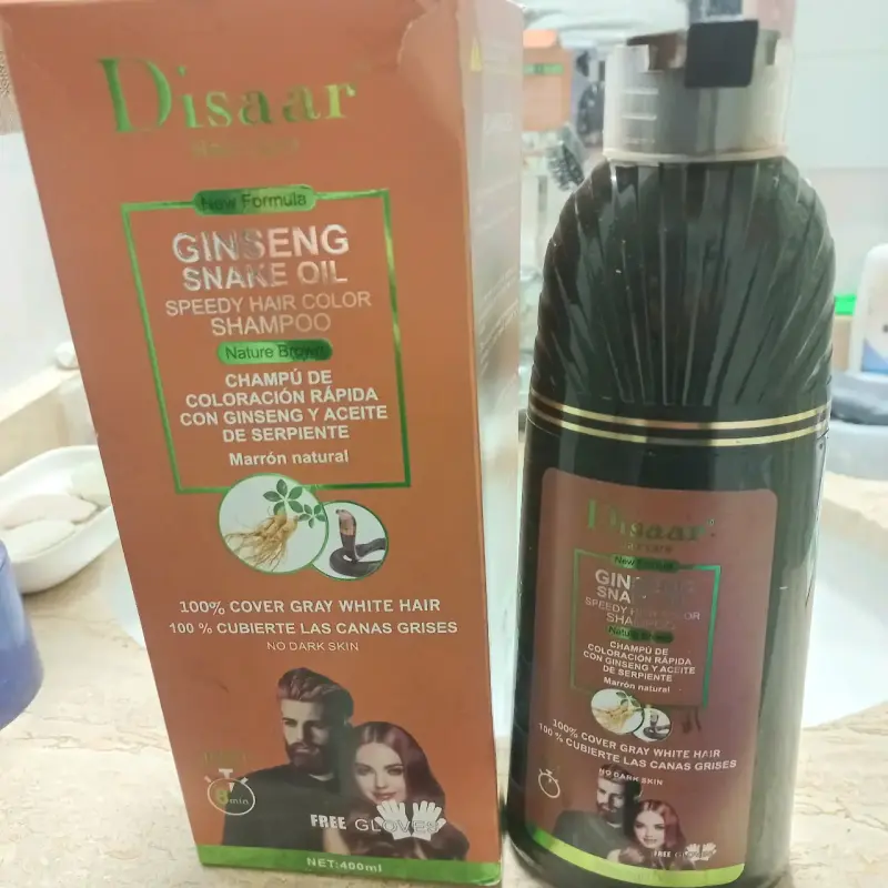 Shampoo coloración rápida Disaar Ginseng y Aceite de Serpiente - 1