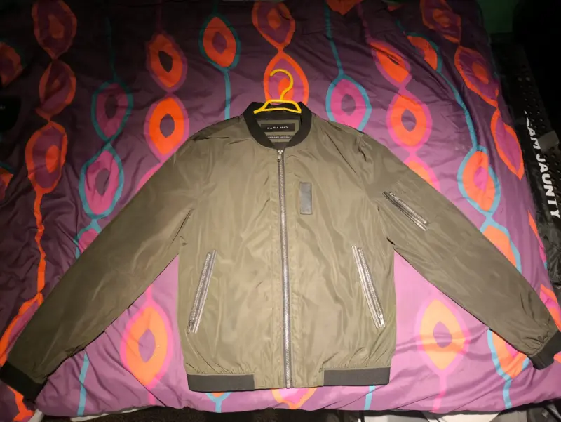 Chaqueta bomber Zara verde para hombre - 4