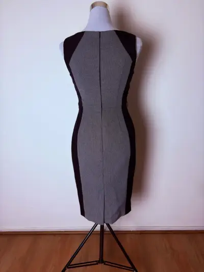 Vestido F&F ejecutivo gris y negro talla 34/XS - miniatura 3