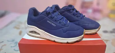 Zapatillas deportivas azules Skechers para niña - miniatura 1