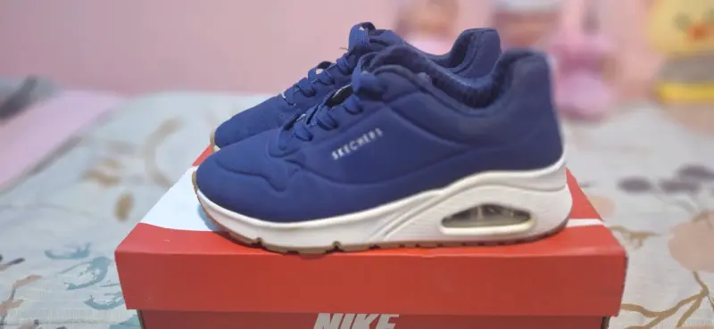 Zapatillas deportivas azules Skechers para niña - 4