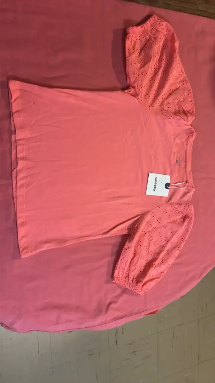 Polera manga corta coral para niña Colloky - 1